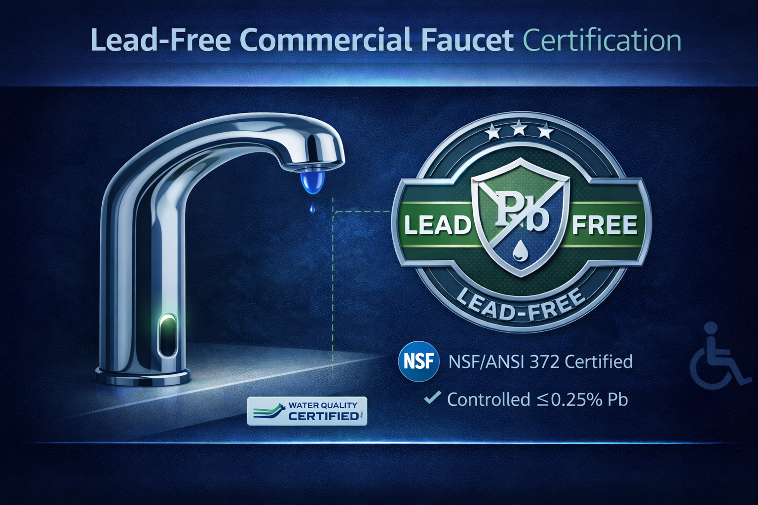 Lead-free commercial faucet certification and regulatory compliance